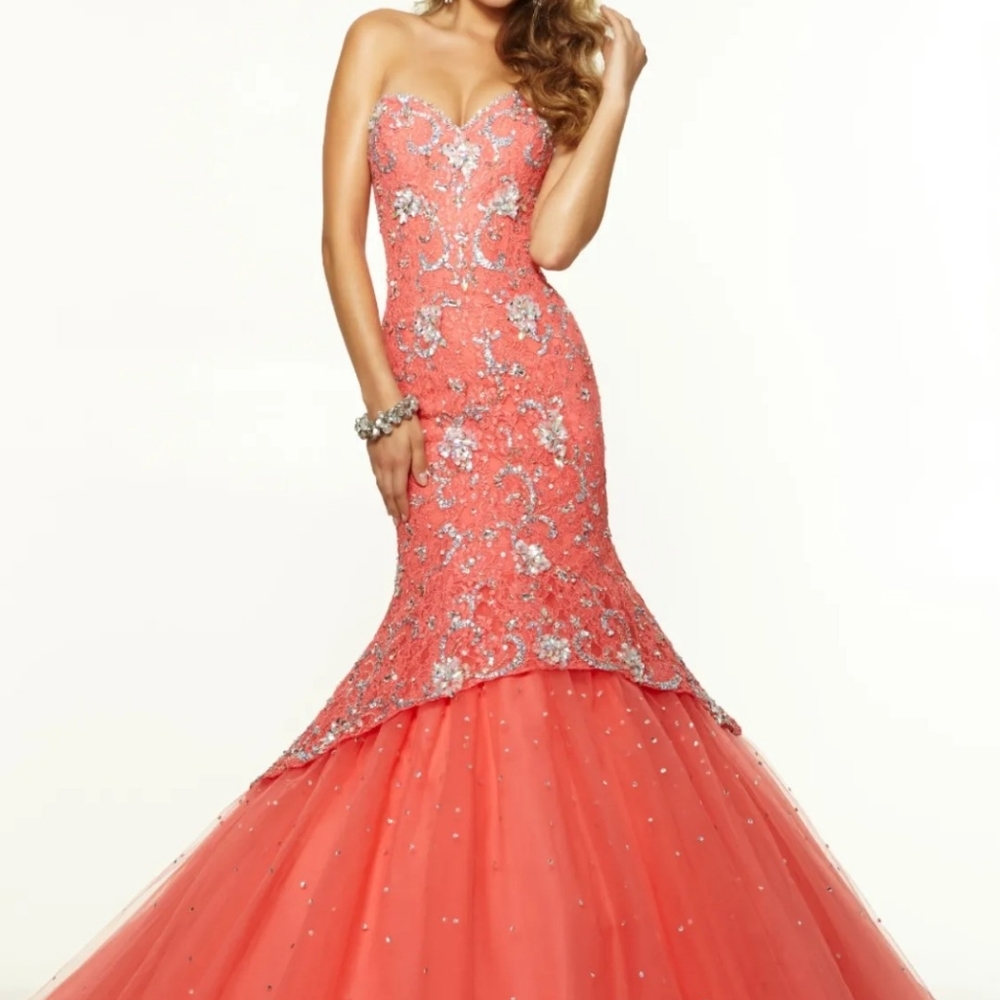 REDUCED... Coral colored Prom Gown by Paparazzi